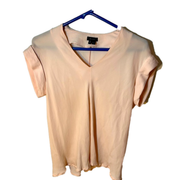 Size small theory, silk peach coloured blouse - Picture 1 of 7